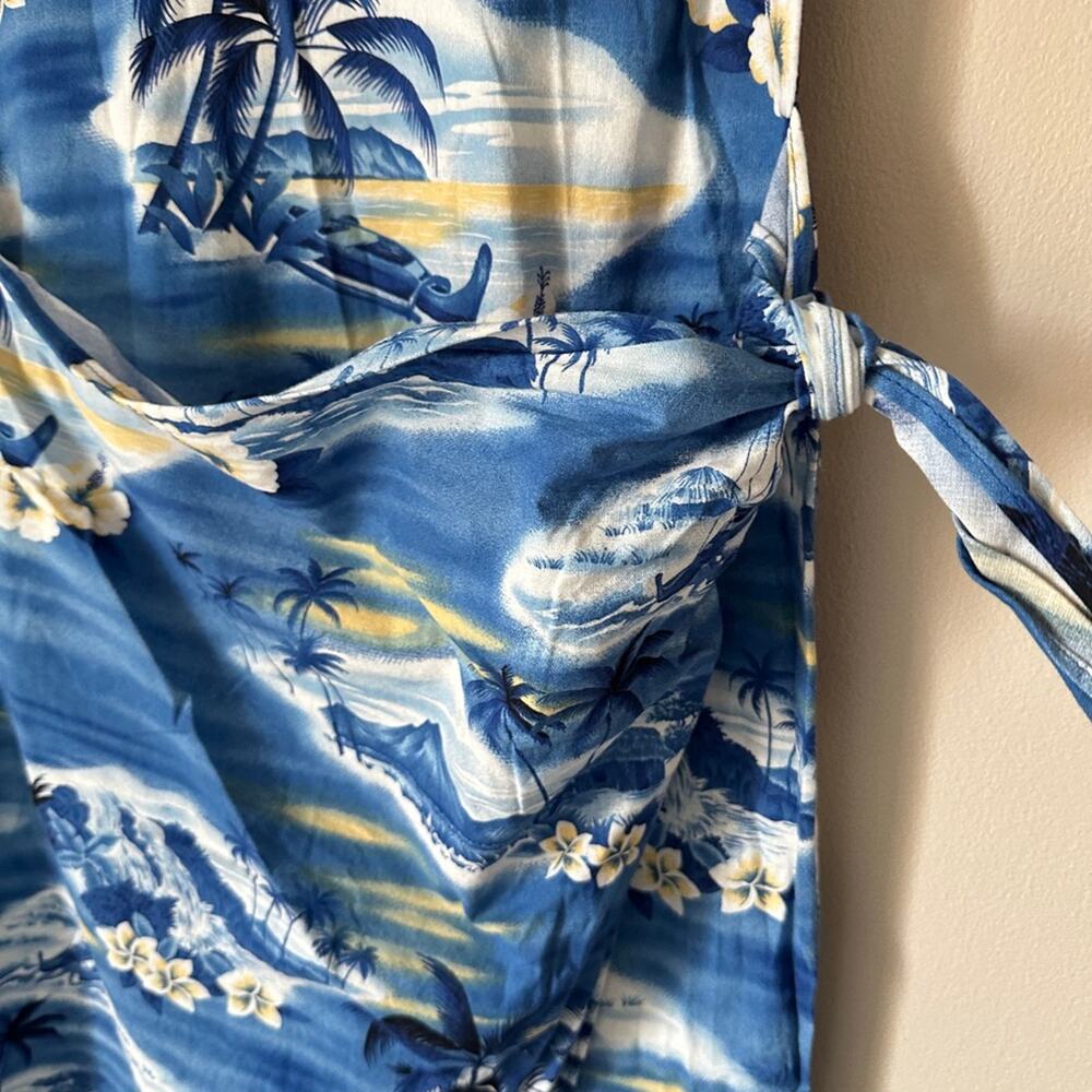 Hilo Hattie Vintage Dress Women SMALL Hawaiian Tropical Vacation Tie Wrap Waist - Picture 4 of 9